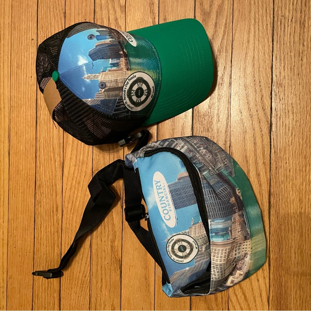 Chicago’s St. Patrick’s Day Plumbers Union Official Hat and matching fanny Pack